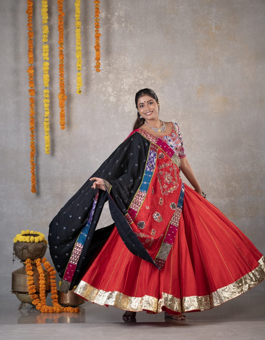 Scarlet Anarkali Gown – Designer Wear Ahmedabad